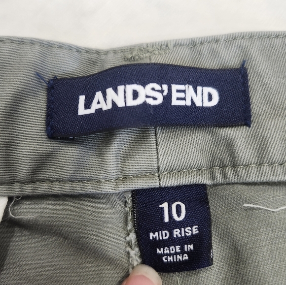 Lands End Dize 10 Light Olive Greem Women's Shorts - Picture 8 of 10